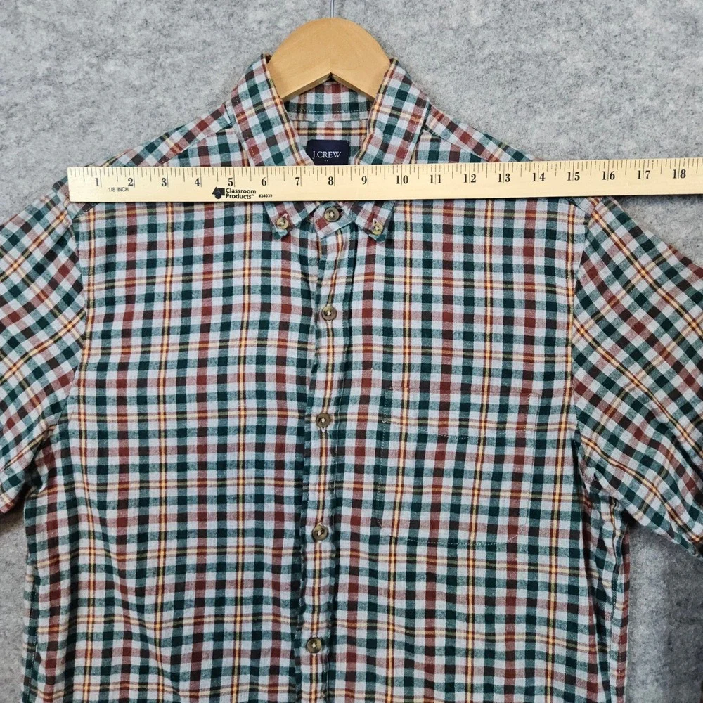 J Crew Men's Multicolor Checks Button Down‎ Shirt Size S 100% Cotton Re-Imagined